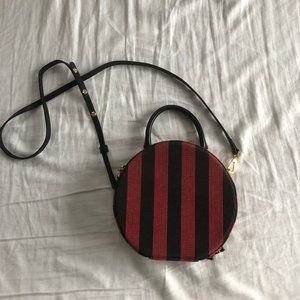 Mansur Gavriel Red/Black Crossbody Circle Bag